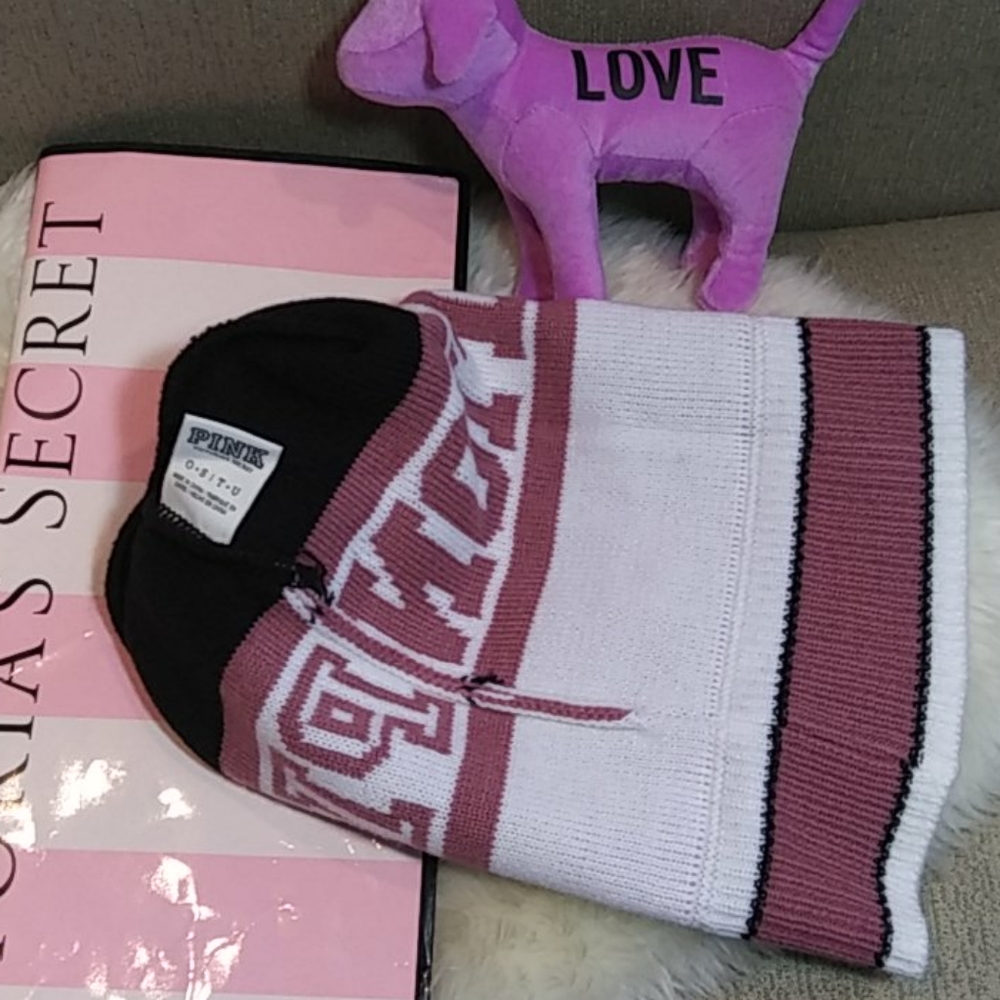 Pink Victoria Secret pom pom beanie - Picture 6 of 8